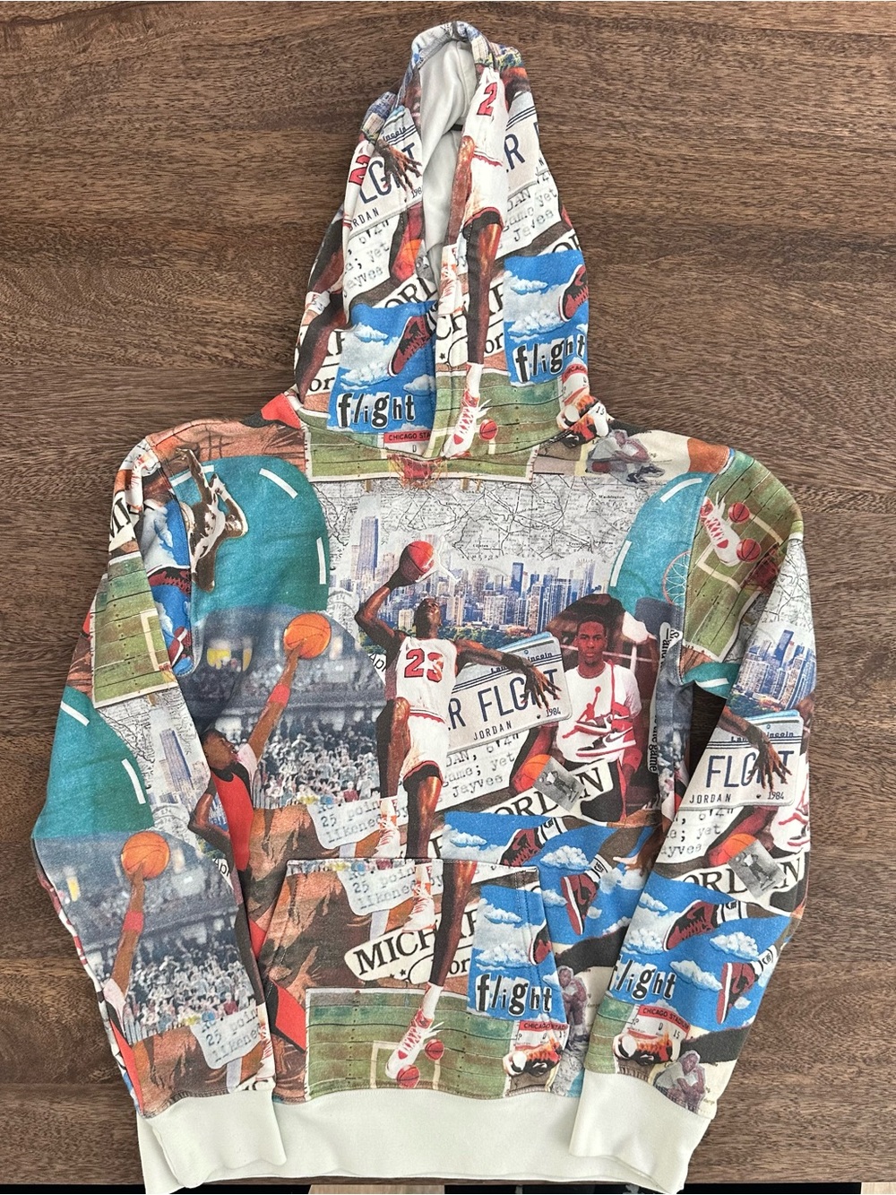 Jordan Multicolor Graphic Basketball Hoodie for Kids